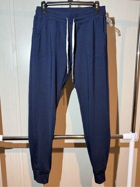 ZYIA Navy Blue Jogger Pants with White Drawstring